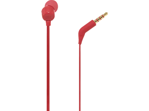 JBL Tune 160 Kopfhörer Rot - In-Ear Kopfhörer mit JBL Pure Bass-Sound, leicht und bequem für den täglichen Gebrauch, ideal für Musikliebhaber und unterwegs.