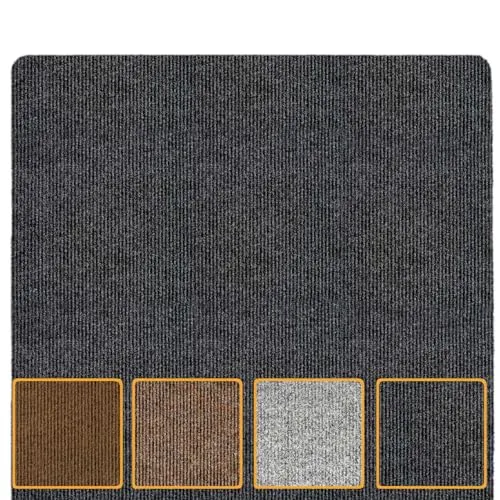 ANRO Schmutzfangmatte 80x120cm - Schwarz - Robuste Fußmatte aus 100% Polypropylen mit rutschhemmender Unterseite, ideal für drinnen und überdachte Außenbereiche. Entfernt effektiv Schmutz und Nässe von Schuhen.