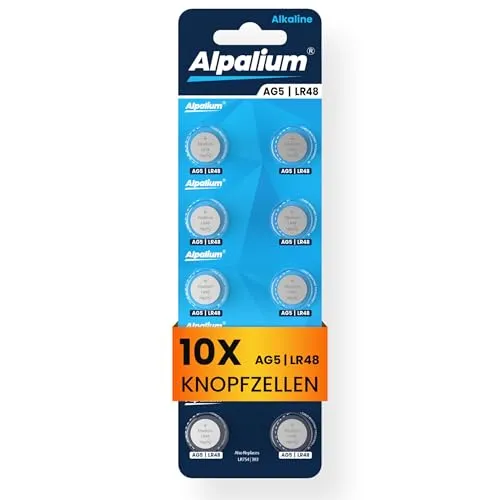 Alpalium AG5 LR48 Alkaline Knopfzelle Batterien 10er Pack