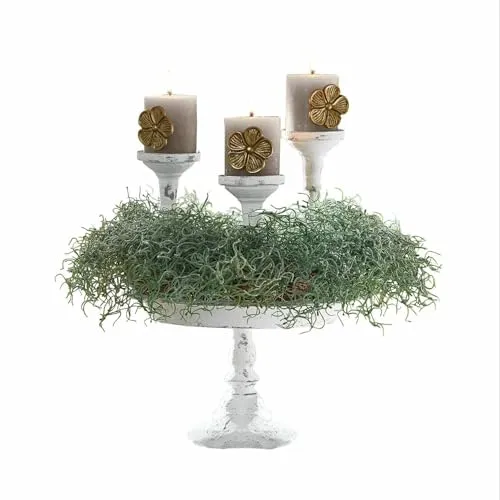 Loberon Etagere Kivorel, Nostalgisches Antik-Finish, Präsentiert Saisonales & mehr, Charmanter Vintage-Look, Dekoration, Wohn-Accessoires, Eisen, antikweiß