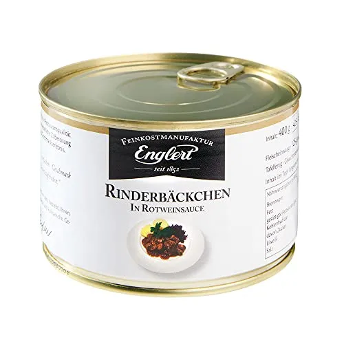 Rinderbäckchen in Rotweinsauce - Fleischgericht, zartes Rinderfleisch in einer vollmundigen Rotweinsauce, ideal für ein gehobenes Dinner oder als besondere Delikatesse.