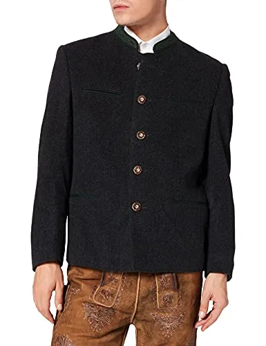 Stockerpoint Stachus Herren Trachtenjanker - Anthrazit, stilvoller Trachtenlook mit Knopfleiste, designed in Bayern