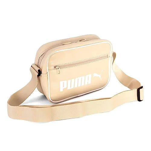 PUMA Campus Reporter Mini Umhängetasche beige - Stylische Unisex Umhängetasche von PUMA, ideal für Freizeit und Sport, mit praktischen Fächern für all deine Essentials.
