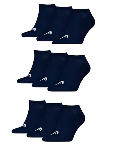 HEAD Herren All Sports Sneaker Socken 9P (43-46, Navy) von HEAD