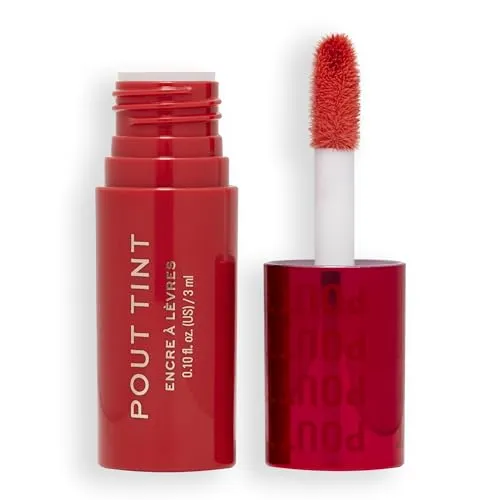 Makeup Revolution, Pout Tint, Leichtes Lippen-Tönung, Aufbaubare Farbe, Hydratisierende Formel mit Gloss zu Farb-Finish, Sweetie Coral, 3ml