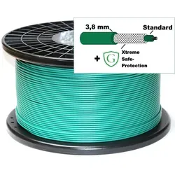 Bosch Indego ® kompatibles Sicherheits Kabel + XTREME SAFE-PROTECTION Ummantelung - Mähroboter Begrenzung Schutz Draht - Kabelrolle - Ø3,8mm, Länge: 100m