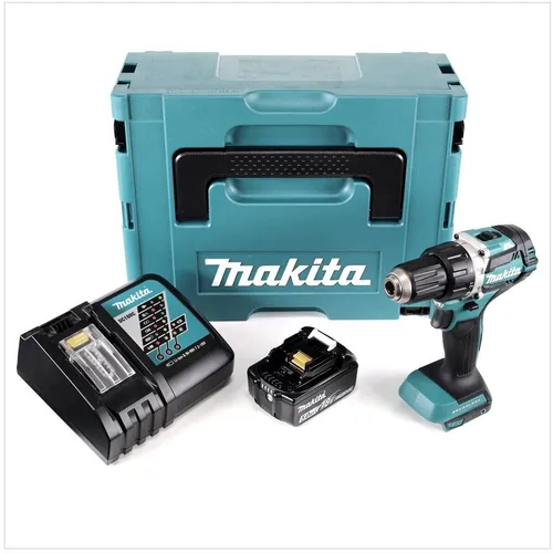 Makita DDF 484 RT1J Akku Bohrschrauber 18V - Akkuschrauber mit bürstenlosem Motor für hohe Effizienz, 54Nm Drehmoment und 5Ah Akku – ideal für anspruchsvolle DIY-Projekte.