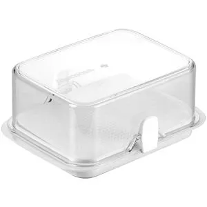 Tescoma Butterdose Purity 891830, aus Kunststoff, rechteckig, 15 x 11 x 7 cm, weiß / transparent