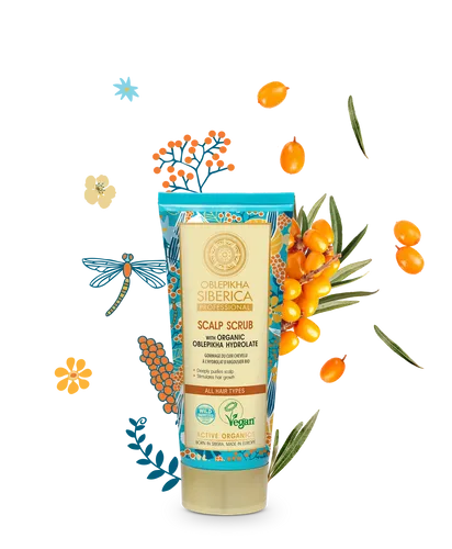 Scalp Scrub with Organic Oblepikha Hydrolate, 200 ml
