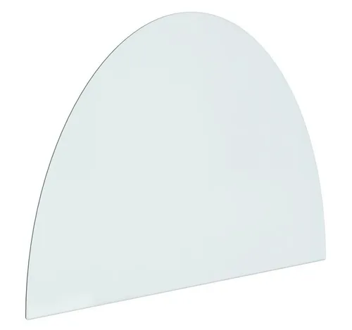 vidaXL Funkenschutzplatte Glas Halbrund 800x600 mm von vidaXL