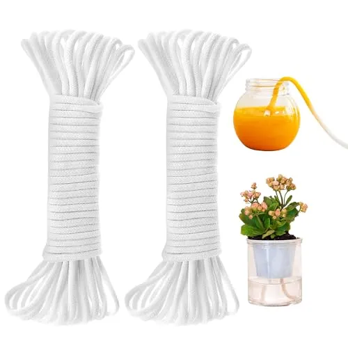 Feet Selbstbewässerung Docht für selbst bewässern Pflanzer Topf DIY Urlaub Automatische Bewässerung Gerät System Indoor Topfpflanze African Violet Waterer Behandlung Tropfbewässerung Seil String 60