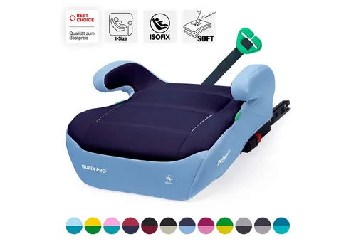Daliya® Kindersitzerhöhung QUBIX I-Size mit ISOFIX - Kindersitzerhöhung für Kinder ab 6 Jahren, ergonomisch und waschbarer Bezug. Mit ISOFIX-Befestigung für maximale Sicherheit und Komfort auf jeder Autofahrt.