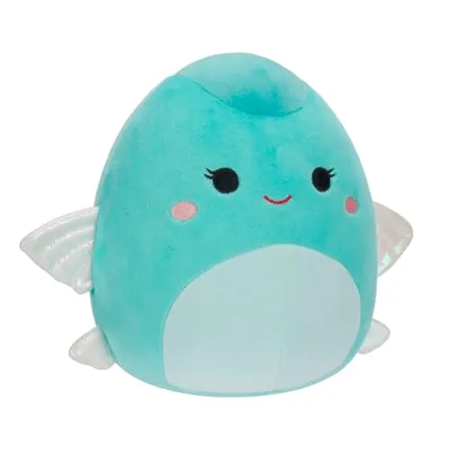 Squishmallows Plüschtier Maskottchen Fisch Bette - 19 cm, superweiche Schaumstofftextur und einzigartiger Stil für Sammler