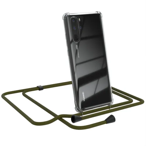 Für Huawei P30 Pro Handyhülle zum Umhängen Kordel Case Tasche TPU Kette Grün