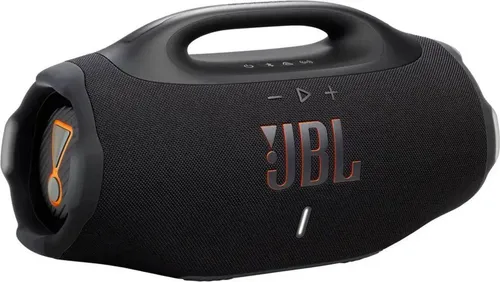 JBL Boombox 4 Bluetooth Lautsprecher - spritzgeschützt und leistungsstark - Bluetooth-Lautsprecher mit IP67-Zertifizierung, Auracast für mehrere Verbindungen, wechselbarem Akku und kraftvollem Sound – perfekt für jedes Abenteuer!