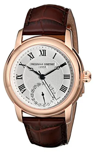 Frederique Constant fc-710mc4h4 – Elegante Armbanduhr für Herren mit Lederband - Armbanduhren für Herren, edles Edelstahlgehäuse in Rosé Gold und hochwertiges braunes Lederband, perfekt für stilbewusste Männer.