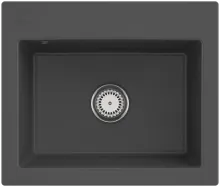 Villeroy & Boch Subway 60 S Graphit - 3309 02 i4 Keramikspüle mit Exzenterbetätigung - Keramikspüle in Graphit mit Exzenterbetätigung, ideal für Unterschränke ab 60 cm. Maße: 60,0 x 51,0 cm - modernes Design für Ihre Küche.