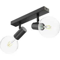 E27 Vintage Decken-Leuchte FARE, Retro & schwenkbar, inkl. 2x 838lm LED-Lampen - Lampen - Vielseitige Deckenleuchte FARE im Retro-Stil, schwenkbar und energieeffizient mit 838lm, ideal für jeden Wohnbereich.