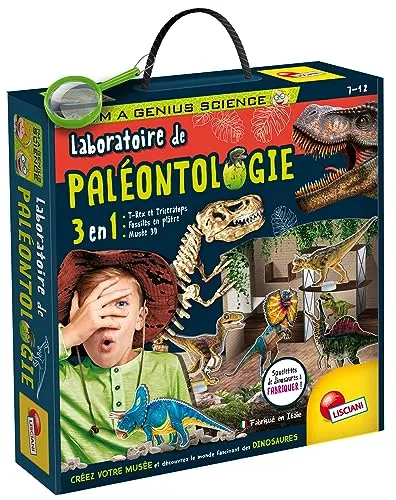Lisciani – I'm a Genius Science – Labor für Paläontologie – Wissenschaftliches und Lernset – Dinosaurier – Skelette zum Wiederherstellen – für Kinder von 7 bis 12 Jahren