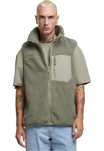 Urban Classics Sherpa Vest palegreen, 4XL
