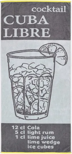 Dyckhoff Strandtuch Cuba Libre, Frottiervelours in grau von Dyckhoff