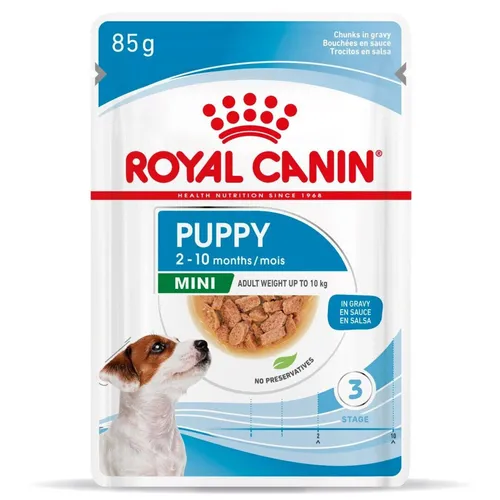 Royal Canin Mini Puppy 85g Nassfutter in Sauce Welpen Bis 10Monate Kleine Rassen