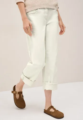 Damen Straight-Jeans CECIL, Gr. 33, beige - Lässige Damen-Straight-Jeans von CECIL im Five-Pocket Style. Hohe Leibhöhe und gerade Beinform sorgen für perfekten Tragekomfort und vielseitige Kombinationsmöglichkeiten.