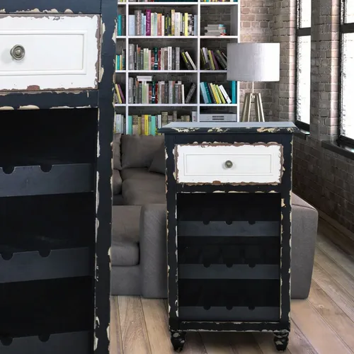 Vintage Wein Regal im Shabby-Look