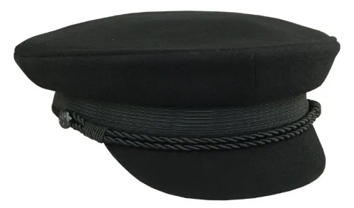 Balke Elbsegler Kapitänsmütze mit Kordel, Schwarz, 59 von Balke