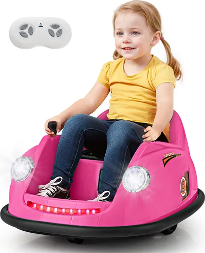 COSTWAY 12V Autoscooter für Kinder – Rosa