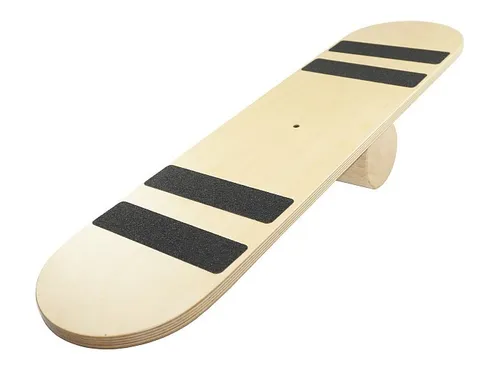 Balance Wippe aus Holz mit Rolle Wackelbrett Gleichgewicht Koordination