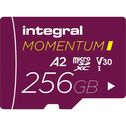 Integral SDXC Micro SD 256GB U3 V30 (256 GB, microSD, SDXC, U3, UHS-I) (INMSDX256G-210/180V30)