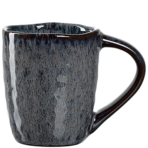 Leonardo Matera Espresso-Tasse 1 Stück, spülmaschinengeeignetes Espresso-Glas, 1 Mokka-Becher aus Steingut, Keramik-Tasse, grau 90 ml, 018594