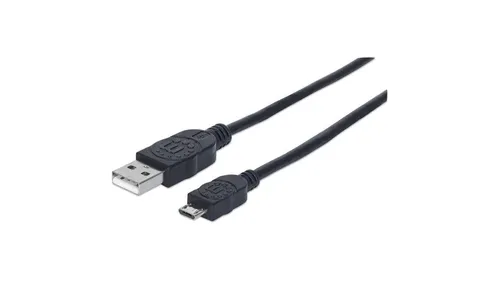 Kabel USB A-MicroB M/M 3,0m USB2.0 Hi-Speed biały 325684