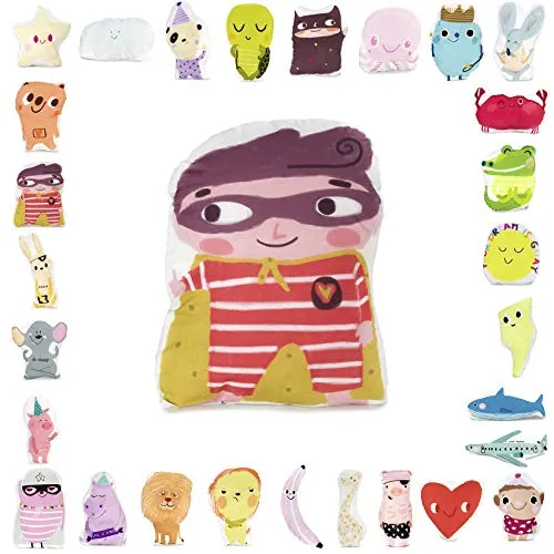 ANRO Anti-Stress Kinderkissen Kissen Zierkissen Dekokissen Schmusekissen Kuschelkissen mit Motiv Robert 42x48cm