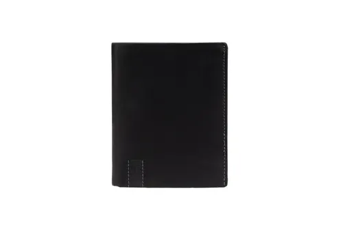 Maitre Geldbörse Tinello Humbert BillFold V8 - Schwarz Leder - Unisex Geldbörse im Hochformat aus hochwertigem Leder, bietet stilvolle Aufbewahrung für Karten und Bargeld.