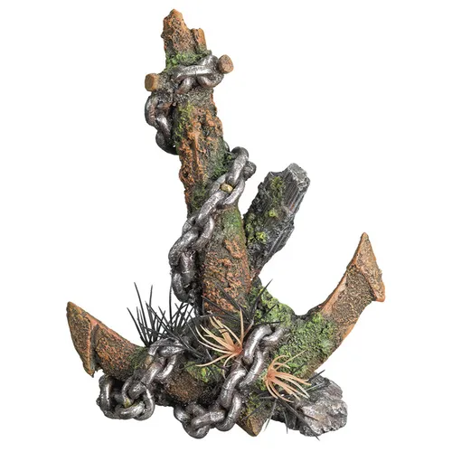 Nobby Aquariendekoration Anker mit Pflanzen 14,5 cm für Aquarium Fische