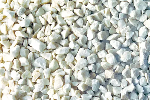 Marmorsplitt 25kg 9-12mm Zierkies weiss Naturstein Kies Gartendekoration