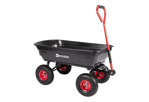 Werkzeugkönig Transportwagen Handwagen Gartenwagen 300 kg Tragkraft mit Kippfunktion - Robuster Gartenwagen mit lenkbarer Vorderachse und ergonomischem Griff. Ideal für den Transport von schweren Lasten bis 300 kg. Perfekt für Gartenarbeiten und vielseitige Einsätze.
