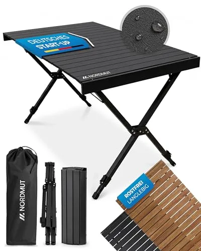 NORDMUT® Campingtisch klappbar – Hochwertiger Aluminium Klapptisch für Outdoor
