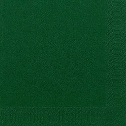 Duni Servietten jägergrün 3-lagig 40 x 40 cm - 250 hochwertige 3-lagige Zelltuch-Servietten in jägergrün, ideal für festliche Anlässe und Gastronomie, mit praktischem 1/4-Falz.