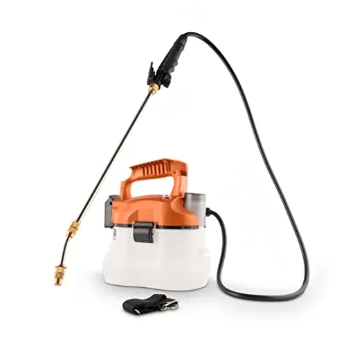 POWER plus Powerplus Dual Power Akku-Sprühgerät POWDPG80400-20 V Drucksprühgerät mit Teleskoplanze, 5 Bar Druck und 500 ml/min Durchfluss, 4 l Fassungsvermögen, Gartengeräte