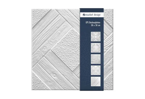 marbet design Wanddekoobjekt DUET - Stylische Deckenplatten - Deko-Objekte mit 34 Designs, wärme- und schalldämmend, leicht zu montieren und überstreichbar für eine individuelle Raumgestaltung.