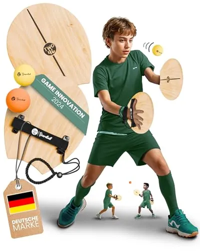 two46 Boardball - Innovatives Klettballspiel für Kinder und Erwachsene, perfekte Alternative zu Badminton und Tennis für grenzenlosen Spielspaß im Freien