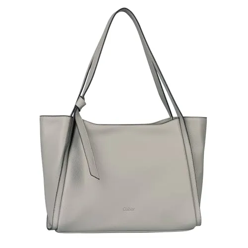 Gabor bags Laci Damen Shopper Umhängetasche Reißverschluss Groß Grau