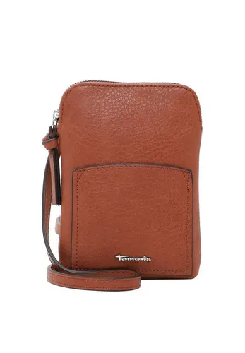 Tamaris Handyetui TAS Alessia 30815 - Damen Handyetuis in Uni cognac - Umhängetasche mit verstellbarem Umhängeriemen, ideal für Smartphone und EC-Karte, aus pflegeleichtem Synthetik mit ansprechender Struktur.