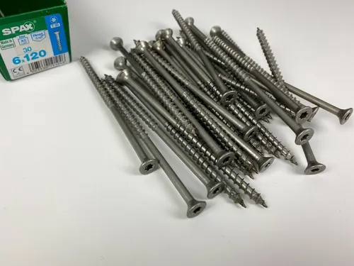 Spax Edelstahlschraube 6,0 x 120 mm, 30 Stück Teilgewinde Rostfrei A2 Inox