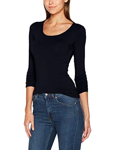 ONLY Damen Onllive Love Life L/S Oneck Top Noos JRS T Shirt, Schwarz, XS EU