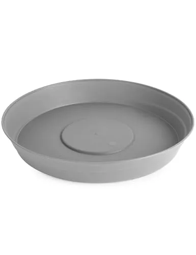 Garronda Untersetzer Blumentopf aus Kunststoff 1 Stück oder 3er Pack Plastik Pflanztopf Pflanzen Untersetzer rund für Pflanztöpfe GD-0023 (Grau, ⌀ 18cm H 3,5cm)