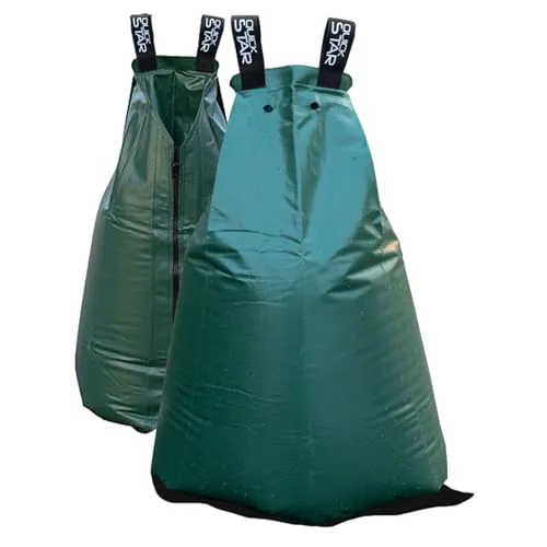 Quick Star Bewässerungssystem 75L - 2 Stück Wassersack - Bewässerungssysteme optimal für Bäume mit 75L Füllmenge, sorgt für effiziente Wasserabgabe über 5 Stunden und schützt Wurzeln nachhaltig.